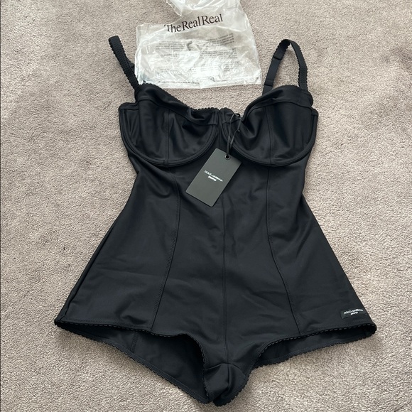 SKIMS Tops - SKIMS dolce and gabbana Black Bodysuit